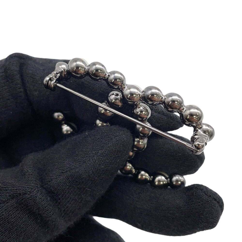 CHANEL Black Pearl Logo Brooch - Picture 5 of 10
